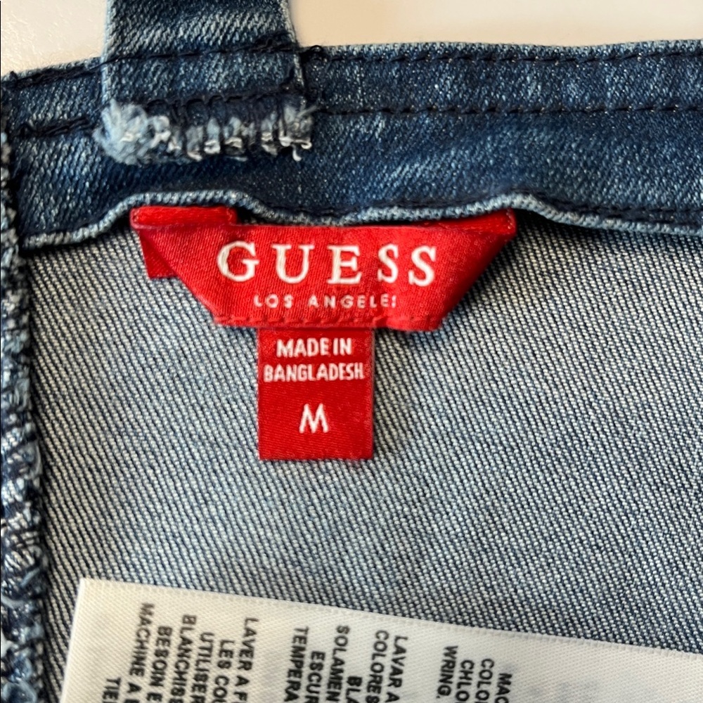 Guess Fitz Denim Crop Bustier Top, size M, tank top​ - Picture 4 of 9